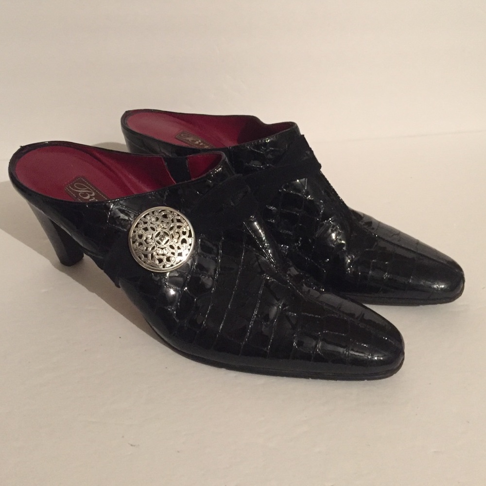 Brighton Black patent leather heels size 7!!